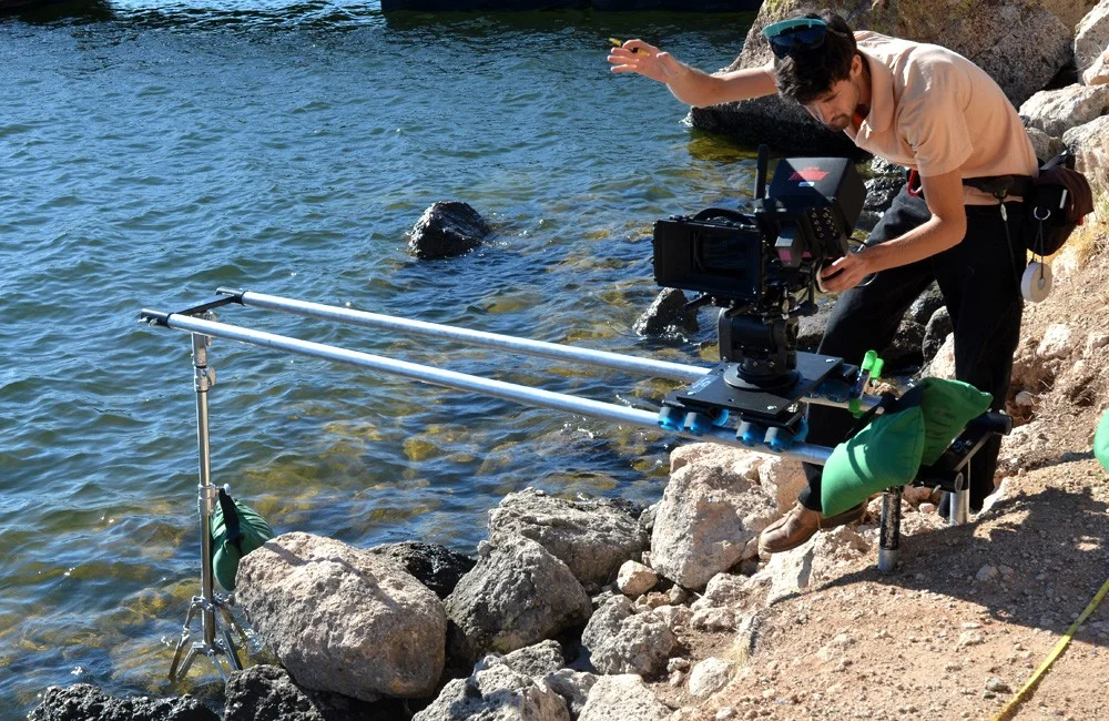 Travelling Dana Dolly installé en bord de mer